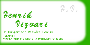 henrik vizvari business card