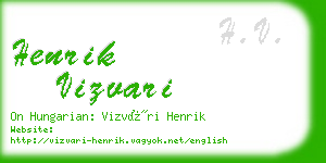 henrik vizvari business card